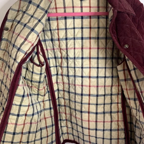 Brooks Brothers 346 Quilted Red Plaid Lined Equestrian Jacket 14 - Picture 6 of 6